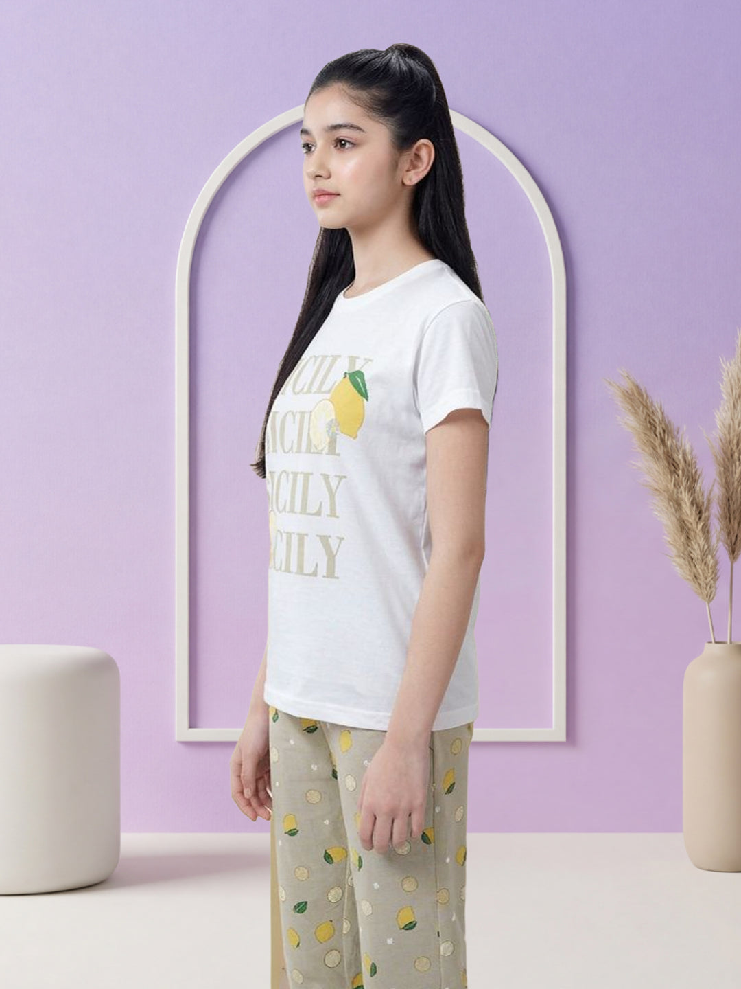 Lil Tomatoes Girls Cotton Night Suits - Oil Green