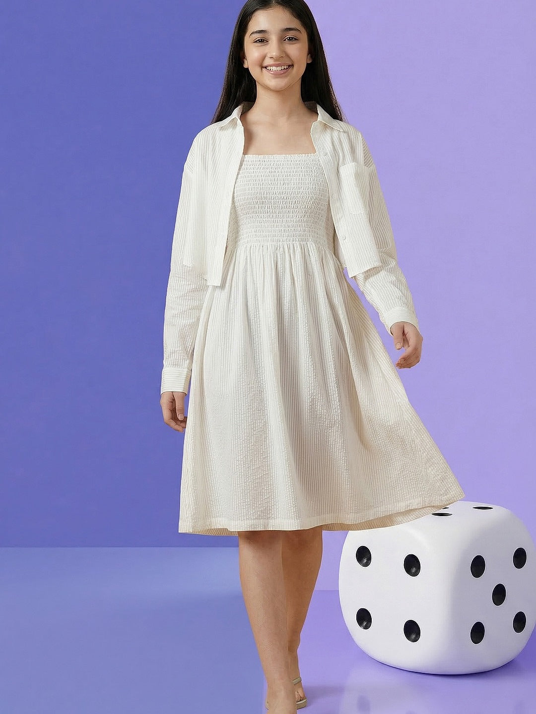 Lil Tomatoes Girls Cotton Dress - Lemon Yellow