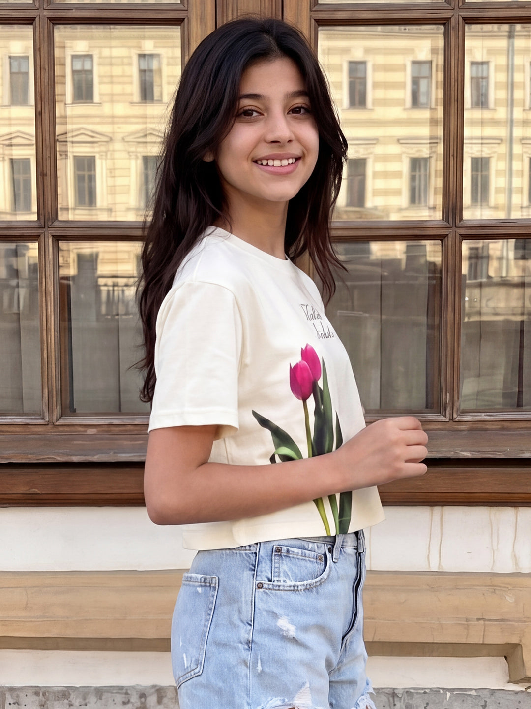 Lil Tomatoes Girls Cotton Crop Top - Pale Yellow