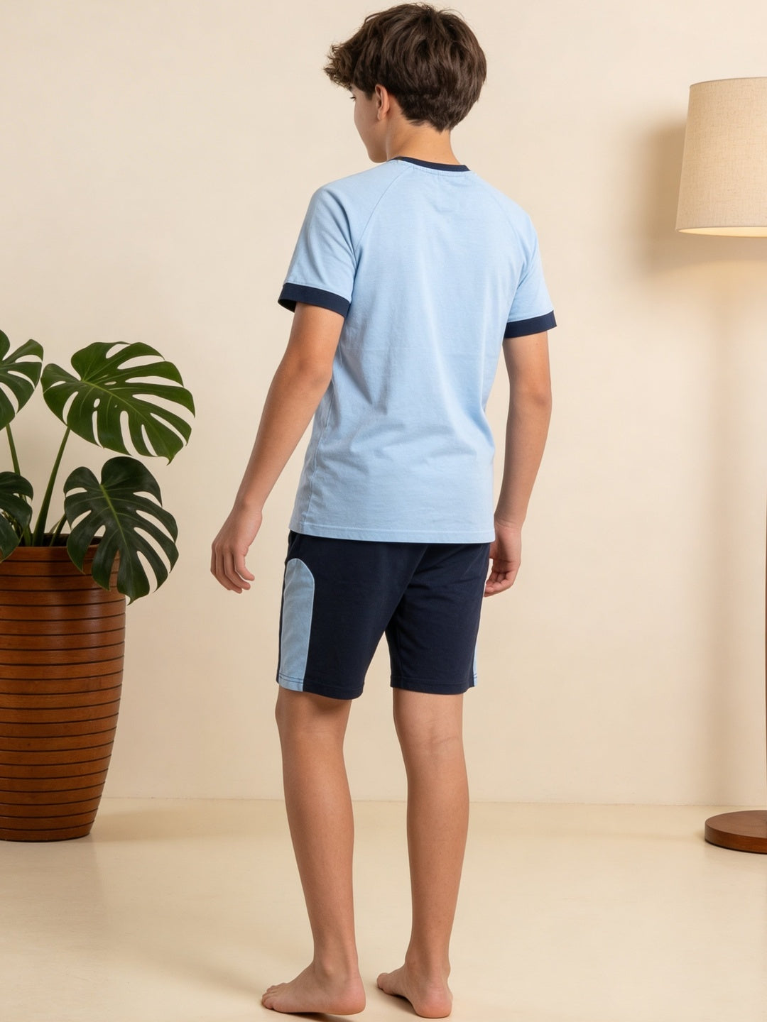 Lil Tomatoes Boys Cotton Night Suits - Ocean Blue