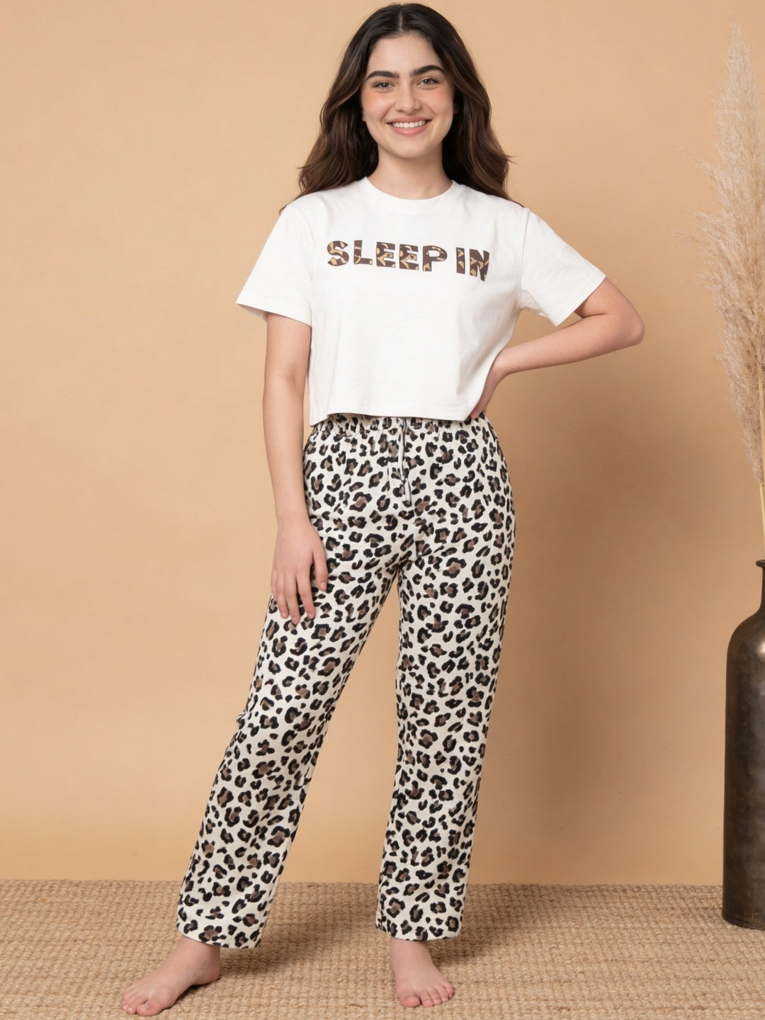 Lil Tomatoes Girls Cotton Night Suits - Cream