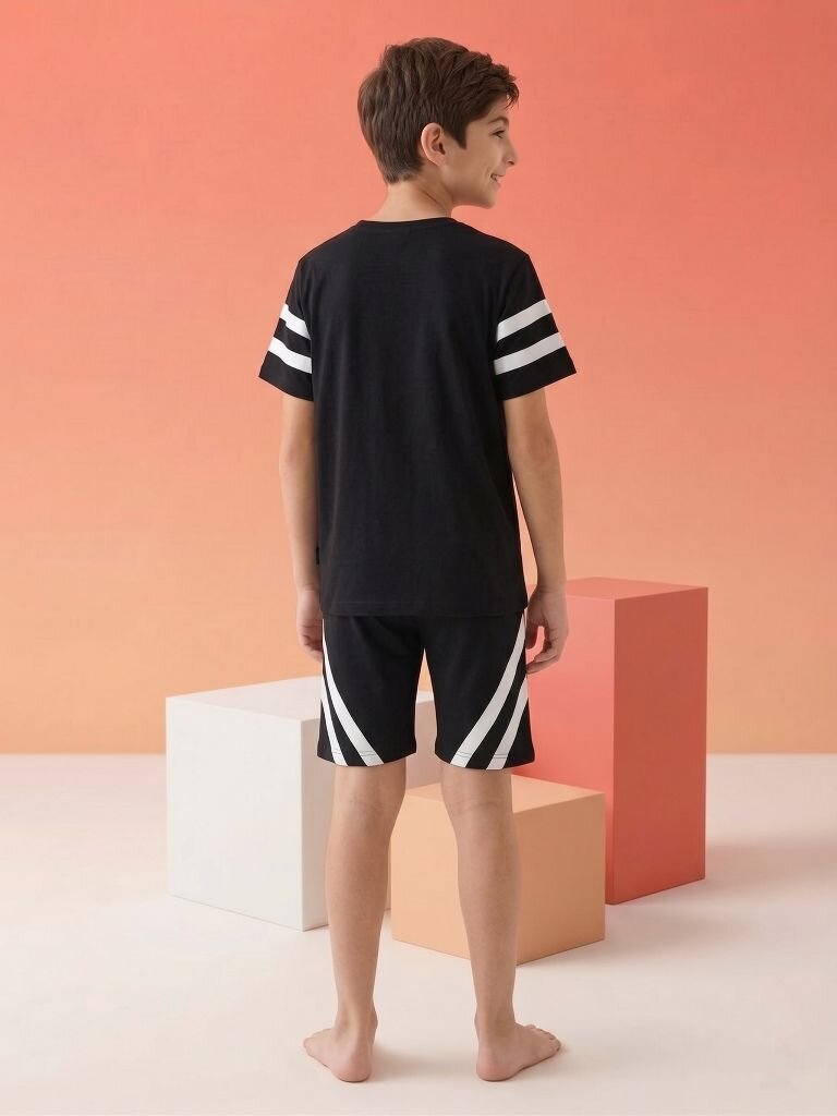 Lil Tomatoes Boys Cotton Night Suits - Black