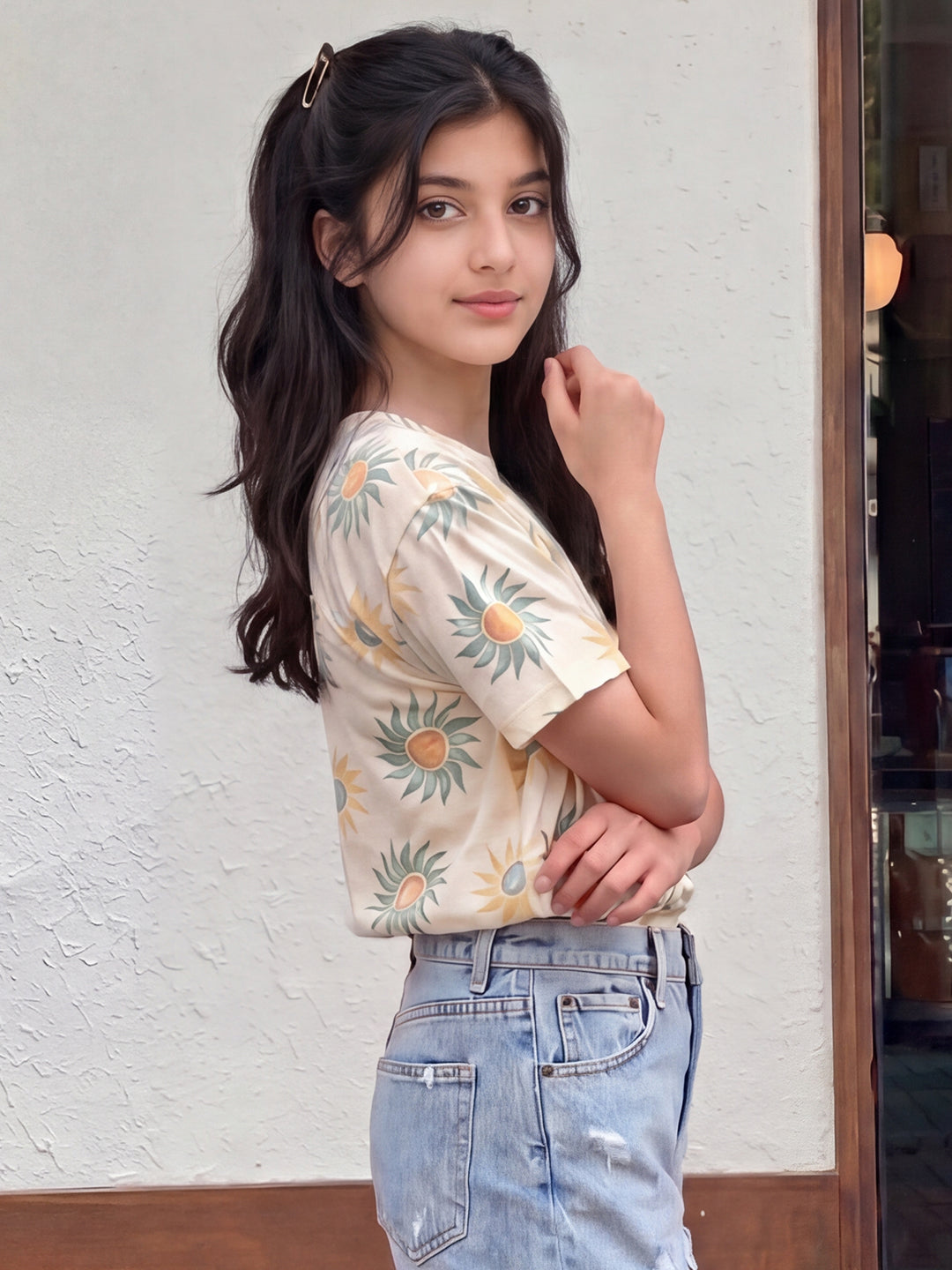 Lil Tomatoes Girls Cotton Top - Cream