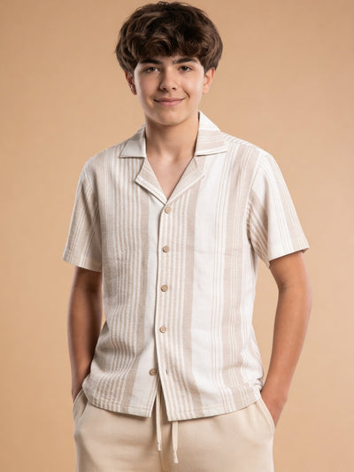 Lil Tomatoes Boys Cotton Shirt - Cream