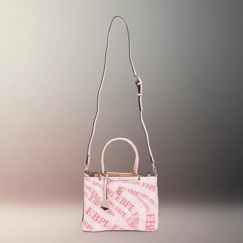 Women's Luxury Quality Printed Hand-held Hand Bag with Detachable Strap( Peach ) SUPER