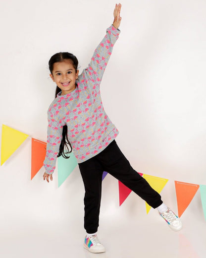 Flamingo Dance Kids Sweatshirt - KS-GYFLM-1-2