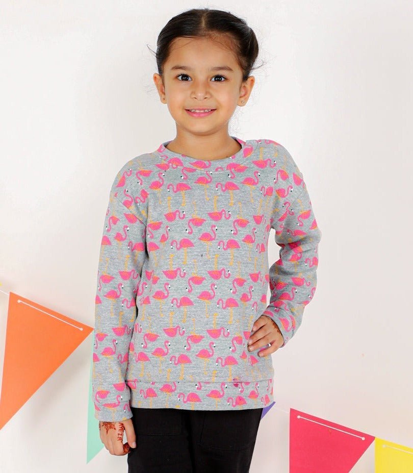 Flamingo Dance Kids Sweatshirt - KS-GYFLM-1-2