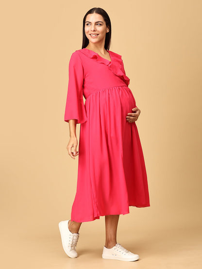Flashback Fuchsia Maternity Dress - DRS - FSHC - S