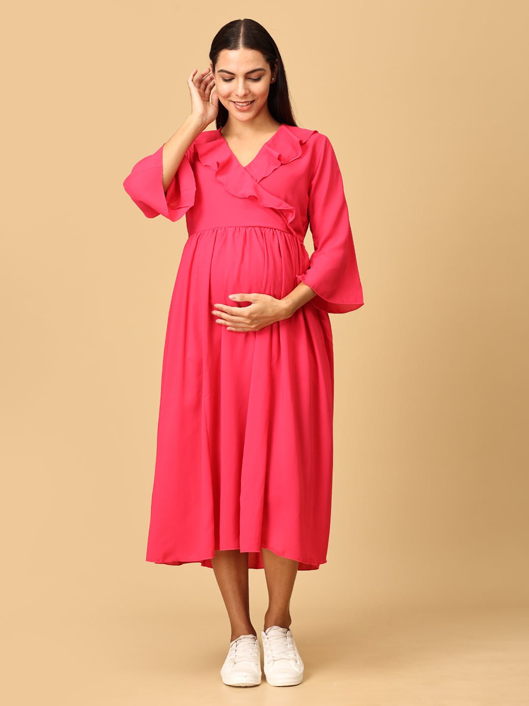 Flashback Fuchsia Maternity Dress - DRS - FSHC - S