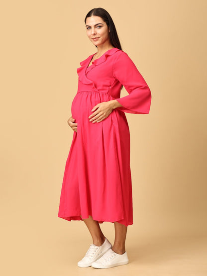 Flashback Fuchsia Maternity Dress - DRS - FSHC - S