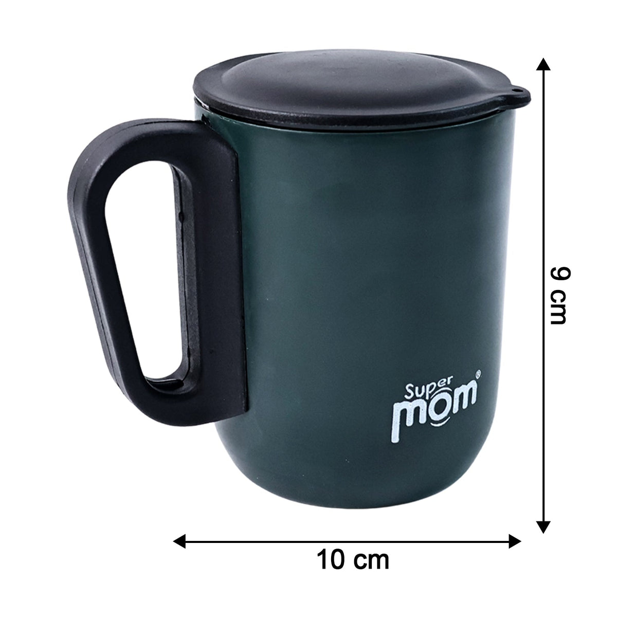 Supermom Metallic Stainless Steel Insulated Mug With Lid Approx 300ml (1 Pc) HP DD