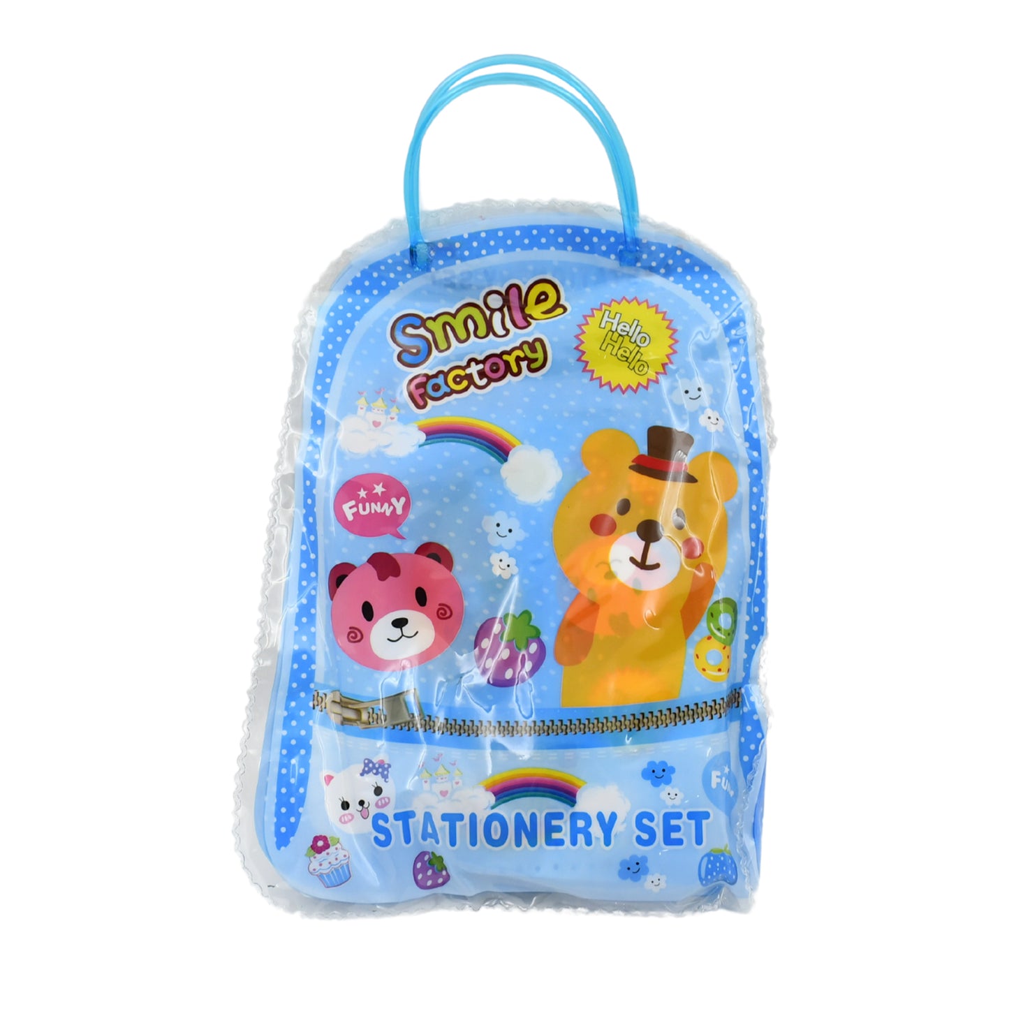 Stationery Kit For Kids - Stationery Set Includes Wooden Pencil Sharpener Pencil And Eraser Set Birthday Return Gift For Kids Boys Girls 2 Pencil 1 Scale 1 Notebook1 Sharpener 1 Eraser  With Zip Bag (6 Pcs Set)