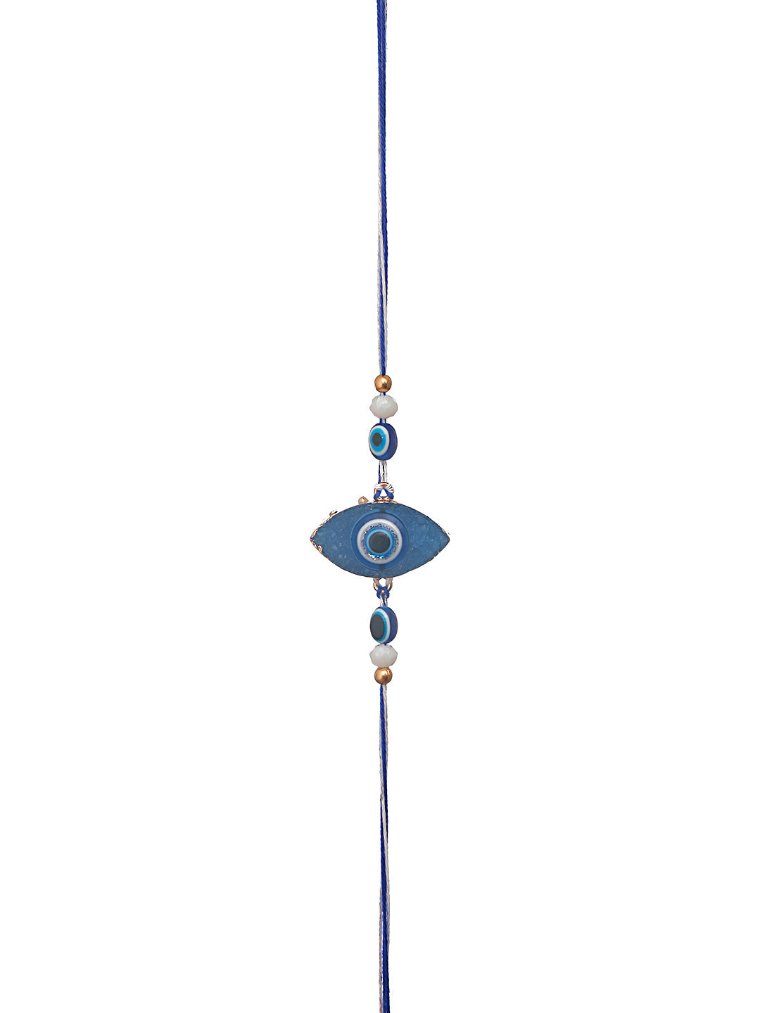 Jazz And Sizzle Set Of 2 Evil Eye Charm Bhaiya Bhabhi Rakhi With Roli & Chawal