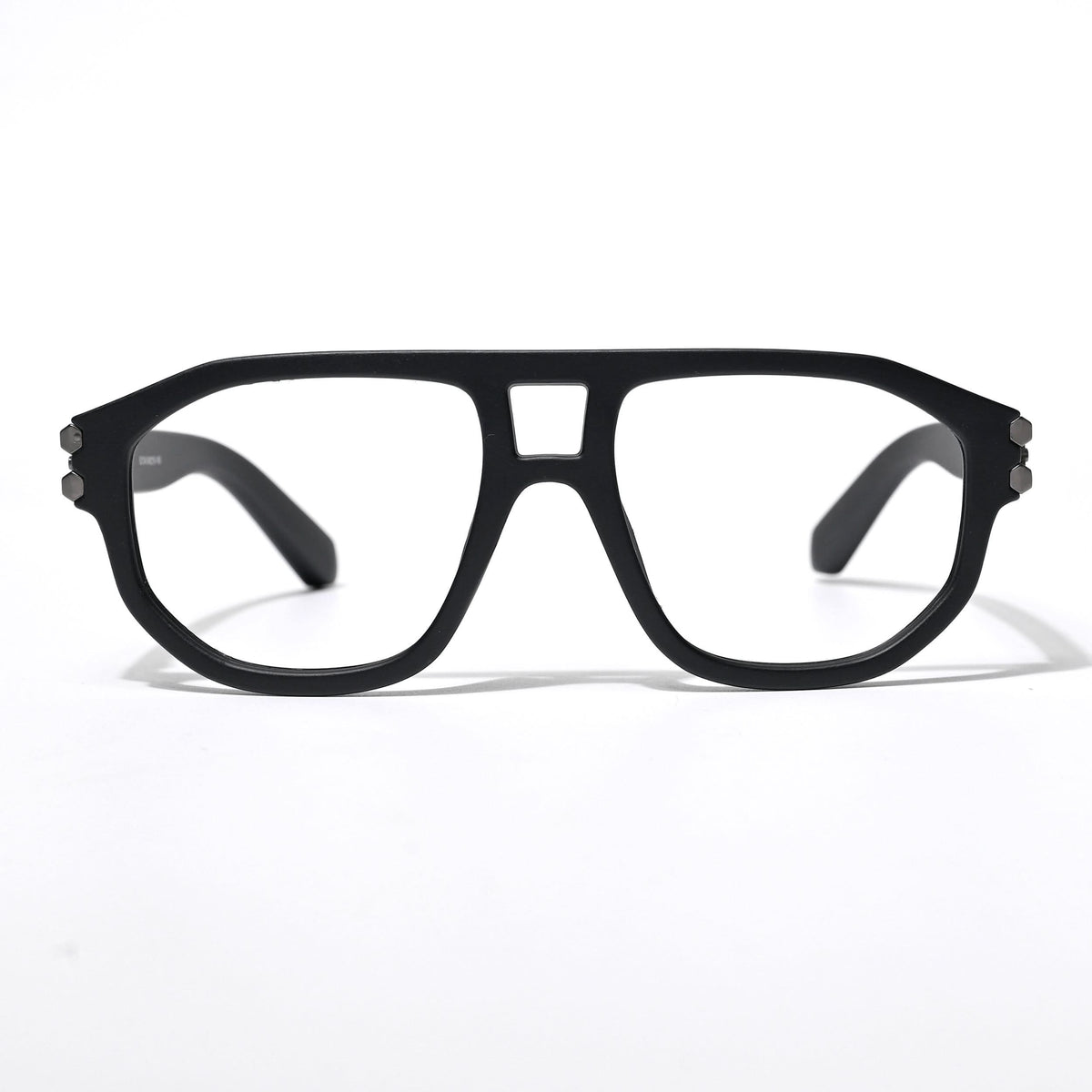 Shadow Matte Black Wayfarer Eyeglasses for Men and Women - front view