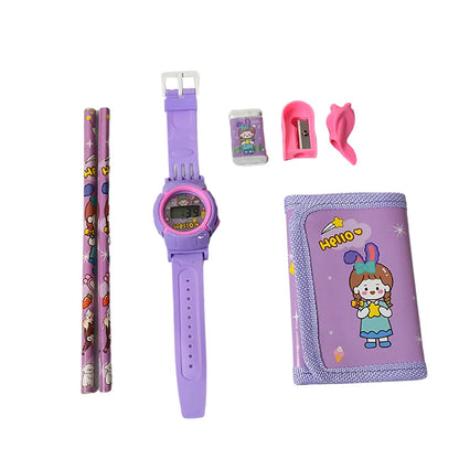 Stationery Set for Kids – 7-in-1 School Supplies Kit with Pencils, Eraser, Sharpener & More