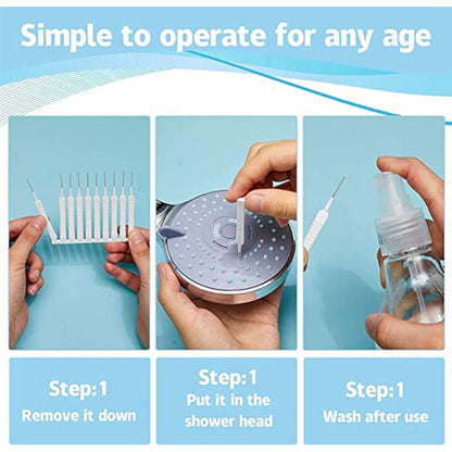 10pcs Shower Nozzle Cleaning Brush with Reusable Anti-Clogging Multifunctional Cleaner