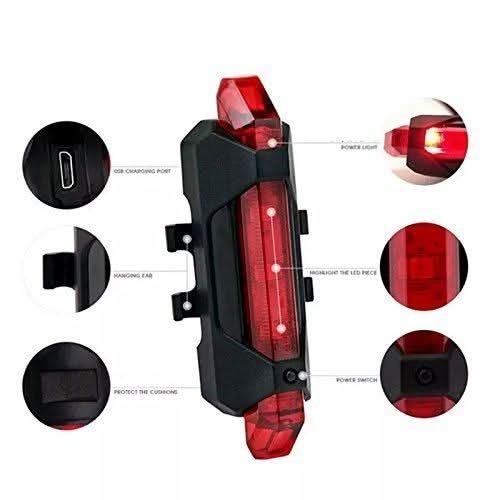 Rechargeable Waterproof Red LED Front Bicycle Light HP DD