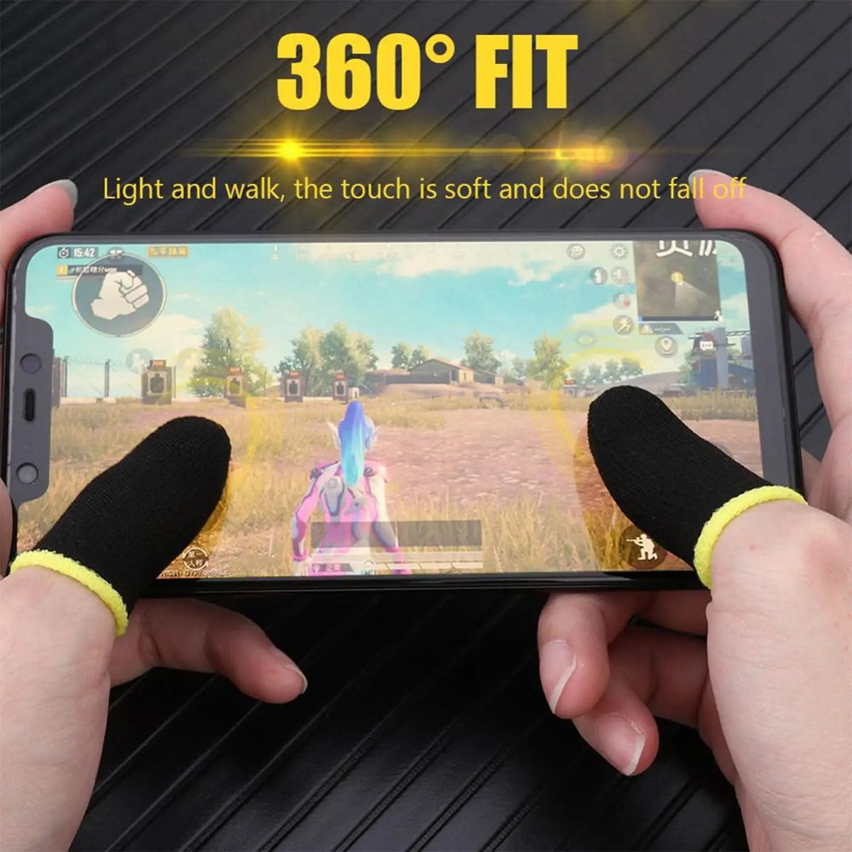 Thumb  Finger Sleeve For Mobile Game like Pubg, COD, FreeFire (1 Pair) HP DD
