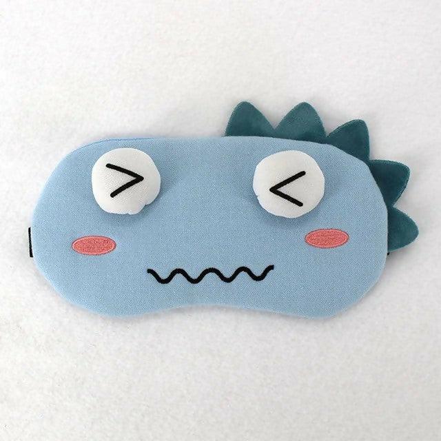 Cool And Soft Cute Eye Mask (Blue Colour) - HalfPe