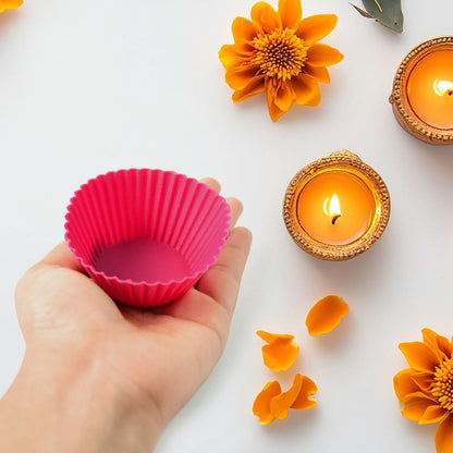 Silicone Cup Cake Mould (10 Pcs Set)