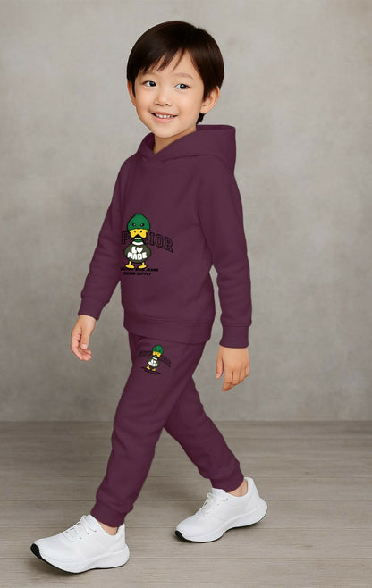 Stylish Kids Hoodie Sweatshirt & Pant Set (Without T-Shirt) – Printed Cotton Blend Casual Wear Luck Fashion