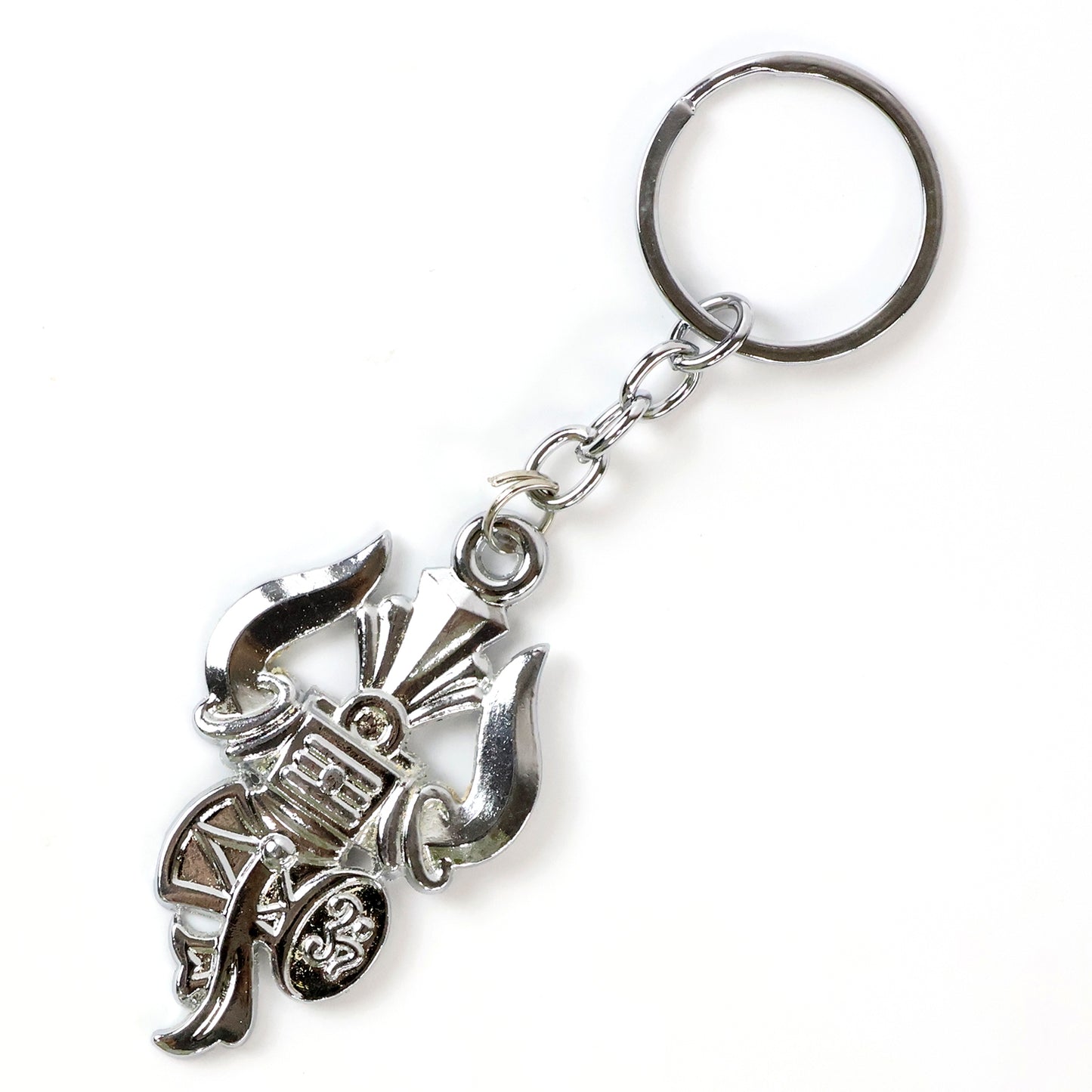 Mahakal Trishul Metal Keychain Set (2 Pc Mix Design)
