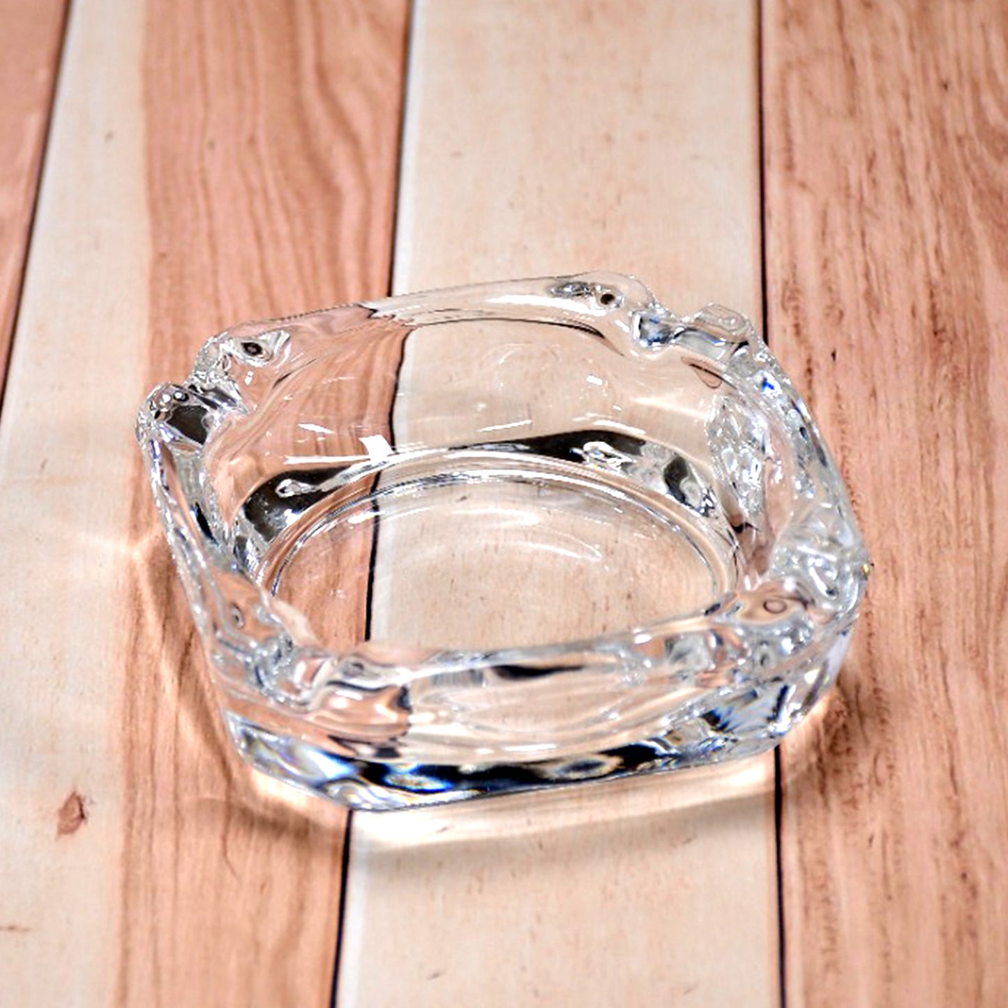 Glass Brunswick Crystal Quality Cigar Cigarette Ashtray Round Tabletop For Home Office Indoor Outdoor Home Decor