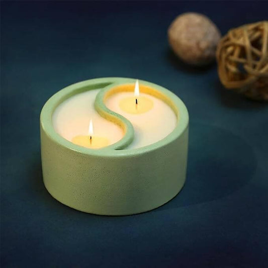 PROSPERRO LUMO by Parkash Candles Yin Yang Scented Candle (Green) - HalfPe