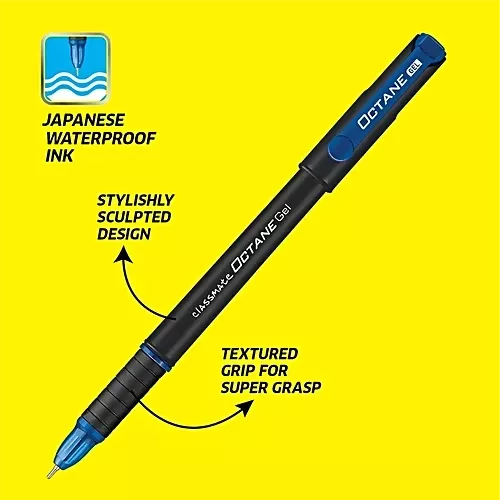Classmate OCTANE GEL PEN by THE MARK Gel Pen (Pack of 5 X 4 = 20 pens, Ink Color - Blue)