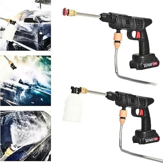 High Pressure Car Washer Spray Gun with 48V Rechargeable Battery - HalfPe