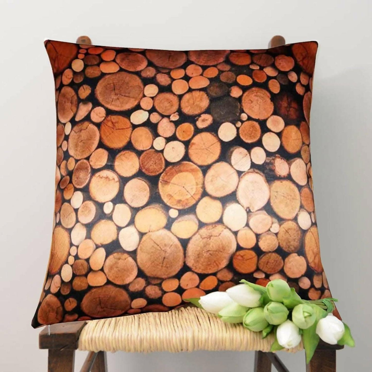 Lushomes Printed Cushion Cover (16 x 16 inches, Single pc) - HalfPe