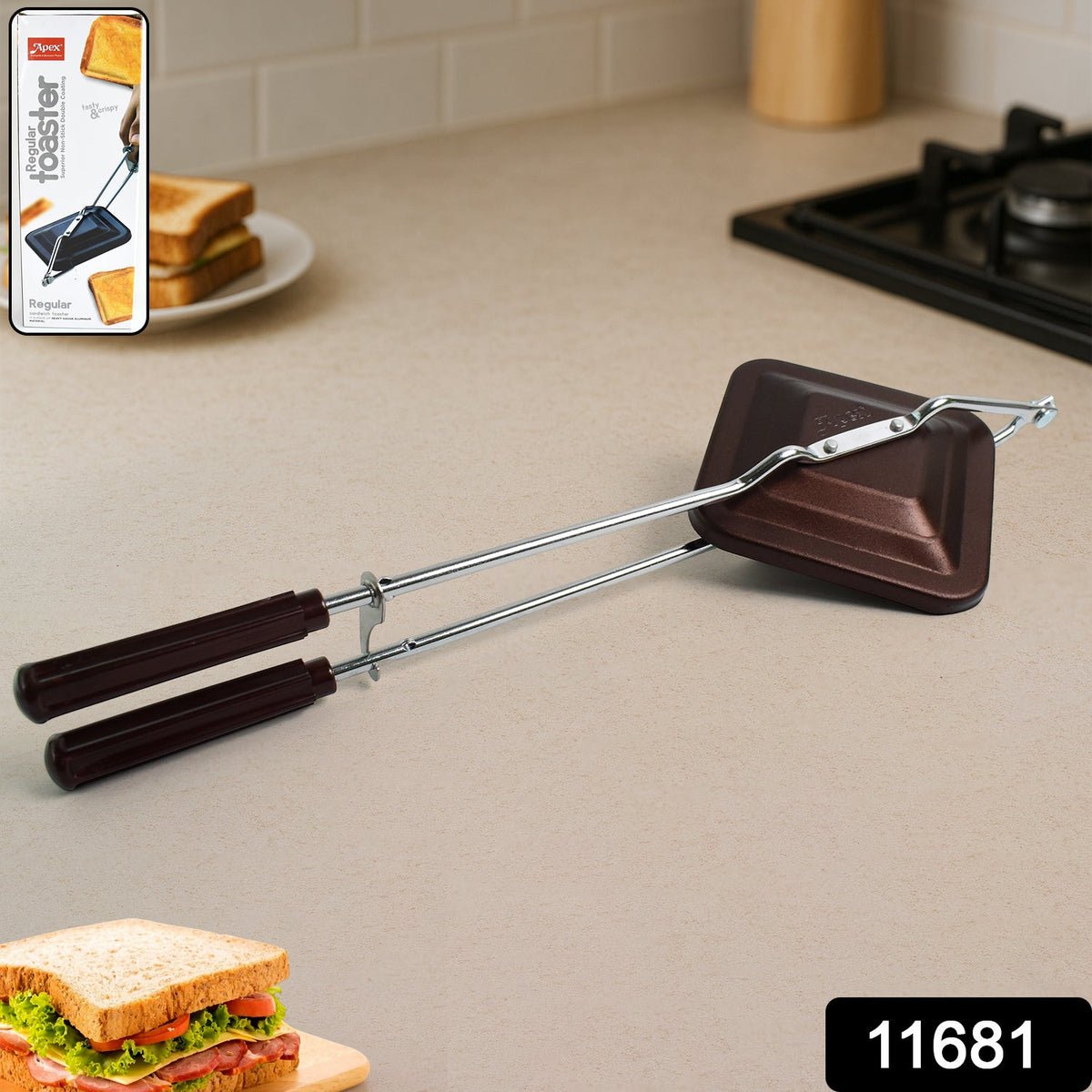 Apex Regular Non-stick Flame-based Sandwich Toaster HP DD