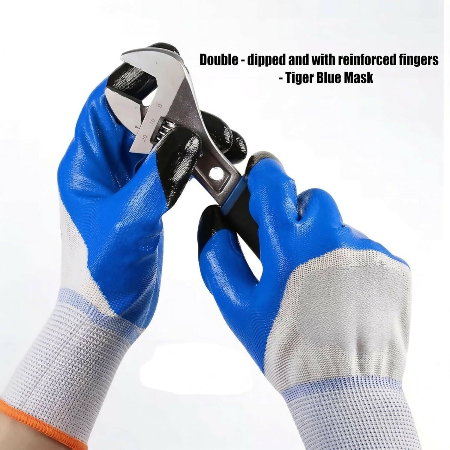 AxisGrip Nylon Safety Work Gloves with PU Nitrile Coating – Anti-Slip, Cut Resistant Hand Protection (Pack of 2)