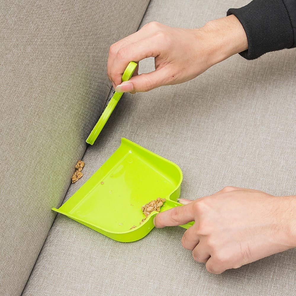 Mini Dustpan With Brush Broom Set For Multipurpose Cleaning - 2 Pcs