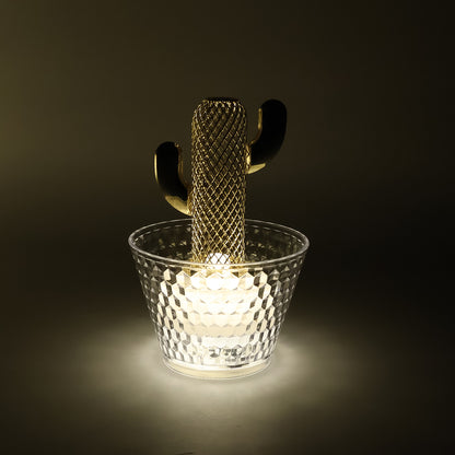 Cactus Design LED Flameless Decorative Candles with Crystal Effect Cup Holder – Battery Operated Warm White Glow Lights for Home(6 Pc)