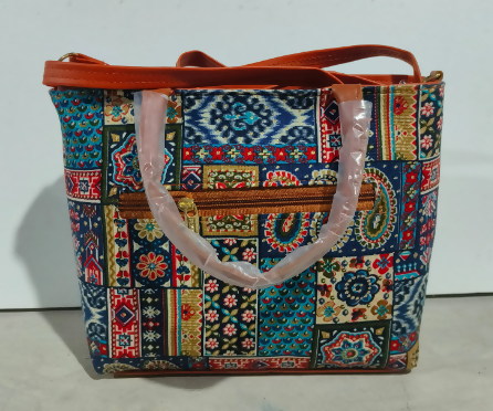 Handled Printed Shopping Bag for women (TPT) NATIONALBAGS & BELTS