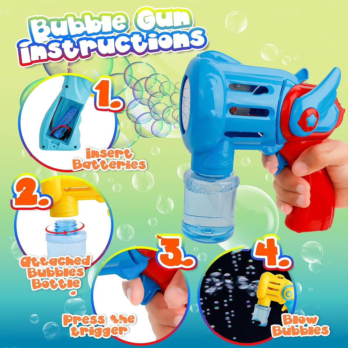 Rechargeable Bubble Gun Toy For Kids (1 Set) HP DD