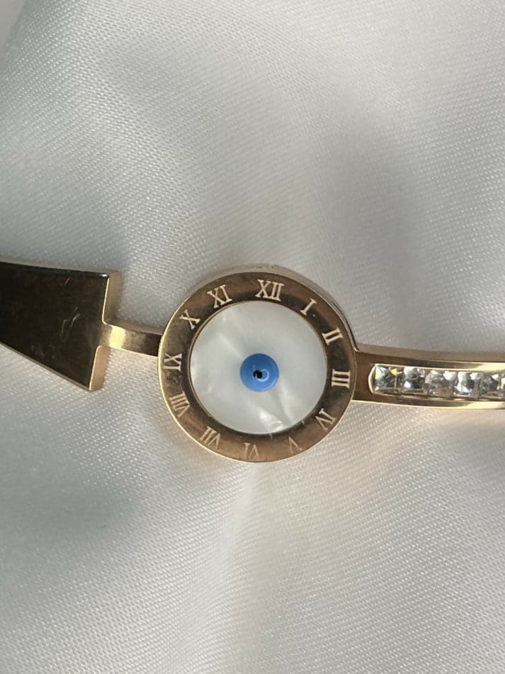 Mother of pearl evil eye Anti tarnish bracelets