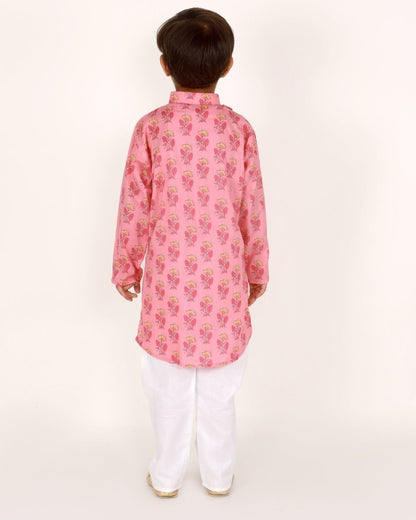 Gulabi Floral Boys Pajama Kurta Set - KP-GFBKS-0-6