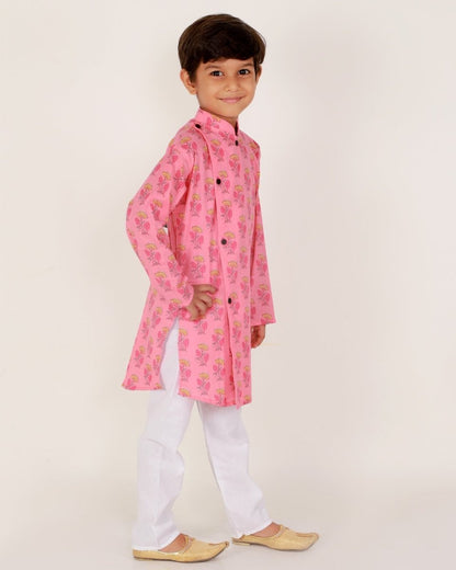 Gulabi Floral Boys Pajama Kurta Set - KP-GFBKS-0-6