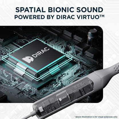 boAt Rockerz Apex Neckband – Wireless in-ear earphones with Spatial Bionic Sound (Dirac Virtuo™), Beast™ Mode, ENx™ calling, touch controls, 30H playtime, and ASAP™ fast charging.(CLASSIC GREY) Halfpe Deals