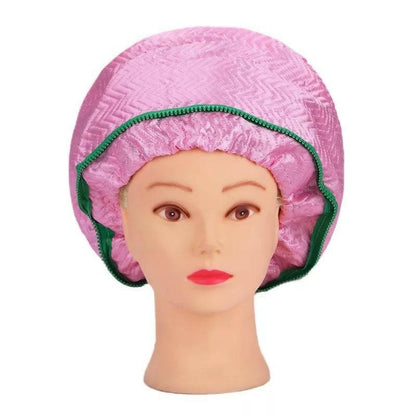 Hair Care Thermal Head Spa Cap Treatment with Beauty Steamer Nourishing Heating Cap For Women (Pink) - HalfPe