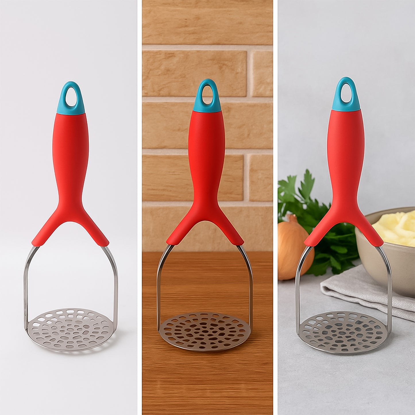 Kitchen Food Masher Fruit Tool Masher Professional Masher Kitchen Tool Kitchen Masher With Comfortable Grip Heavy Duty Potato Masher Perfect For Bean Vegetable Fruits Masher (1 Pc)