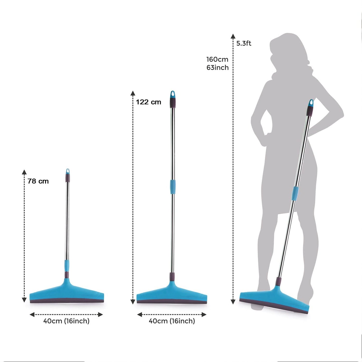 Adjustable Bathroomfloor Stainless Steel Rod Wiper