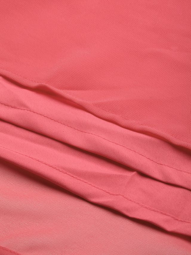 Bollywood Vogue Ready To Wear Mustard Taffeta Jacquard N Pink Dress