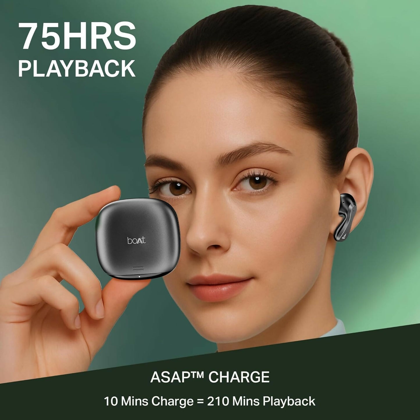 boAt 2025 Launch Airdopes 313, Bluetooth  & TWS Ear Buds Wireless Earphones with mic (Carbon Black)