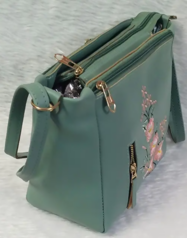 Embroidery Slingbag With Fabric Polyester Hand Purse Hand Bag For Women (TPT) NATIONALBAGS & BELTS