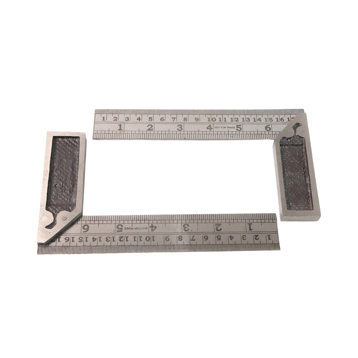 Heavy-Duty Metal Try Square Ruler for Precision Measuring and Marking Tool for Woodworking, (2 Pc) HP DD