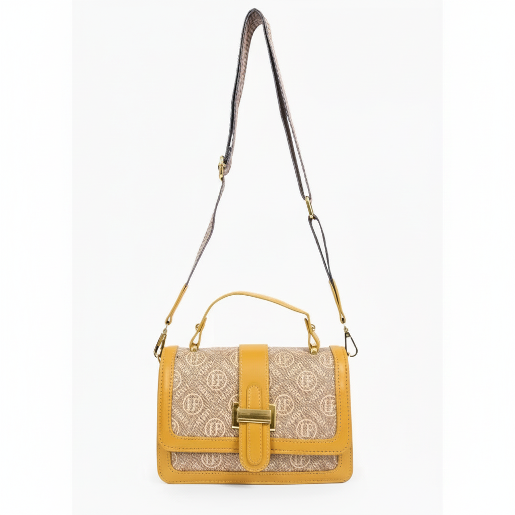 Elegance - Trendy Premium PU Printed Sling Bag for Women & Girls( Brown ) SUPER