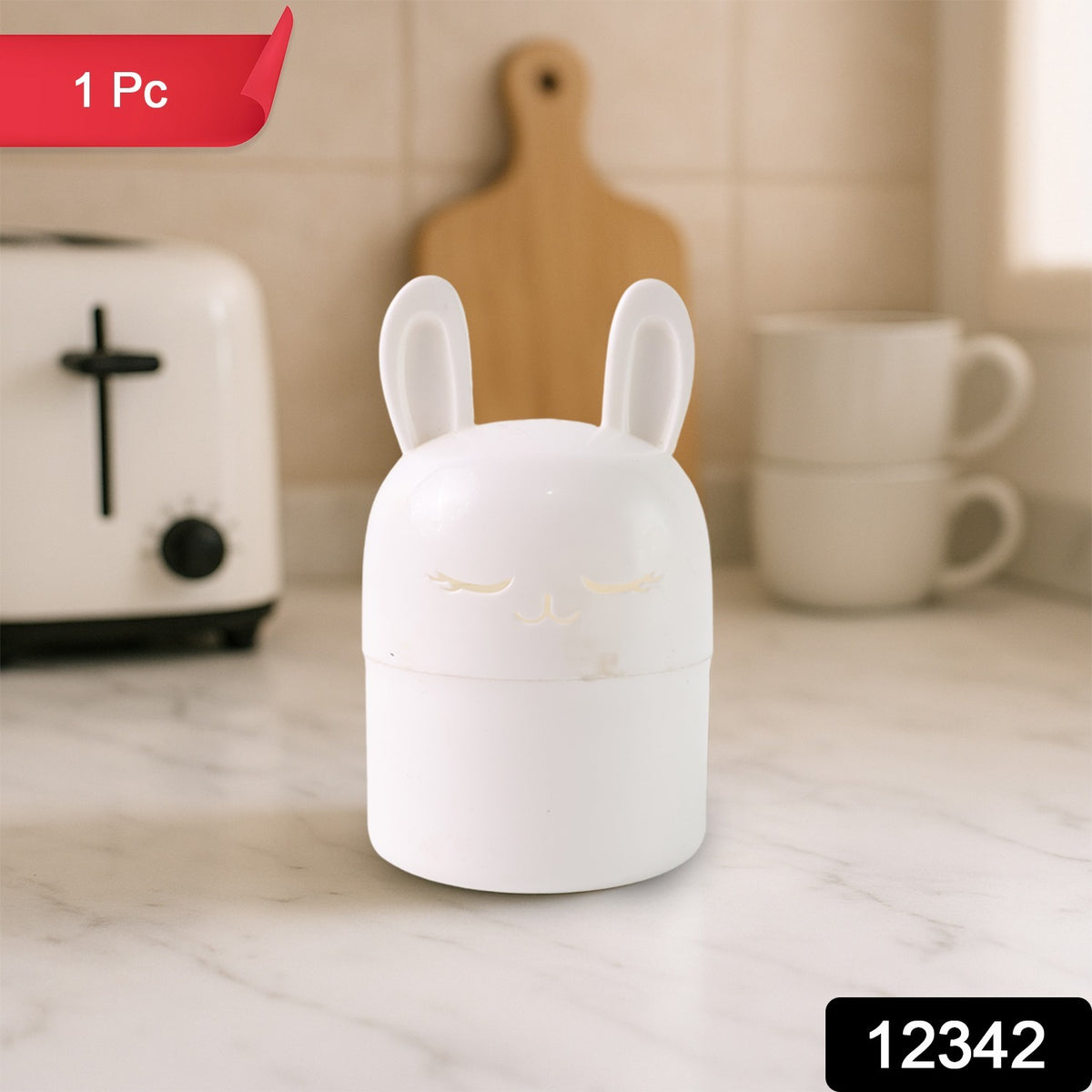 Adorable Bunny Multipurpose Kitchen Storage Box with Cute Desktop Organizer  (1 Pc)